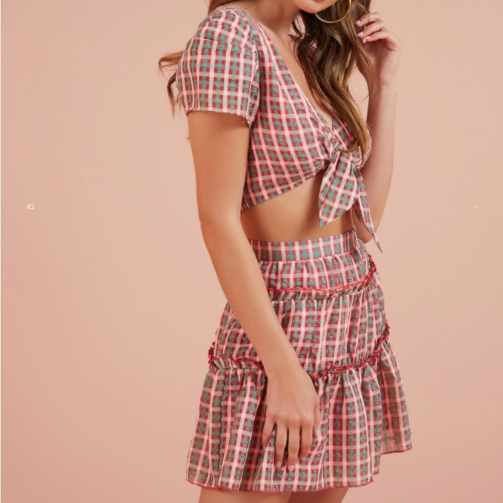 Gingham Mini Skirt